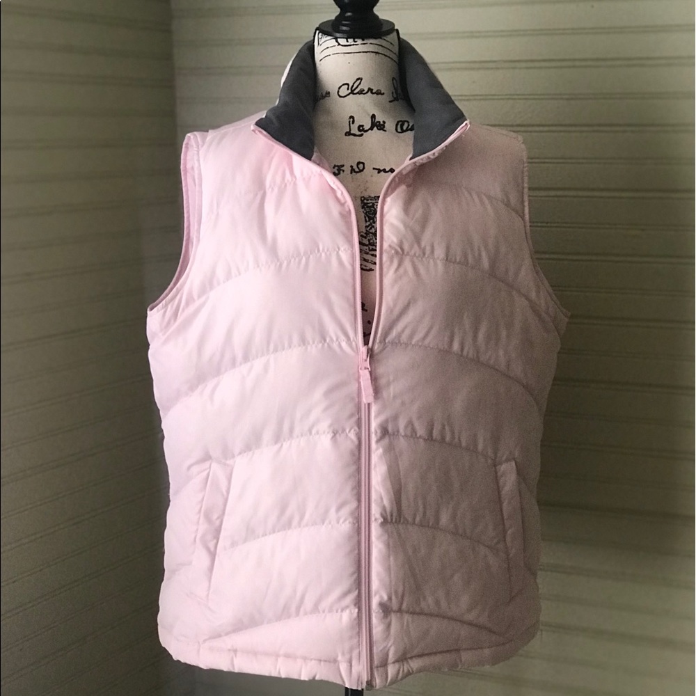 Pink puffer vest L